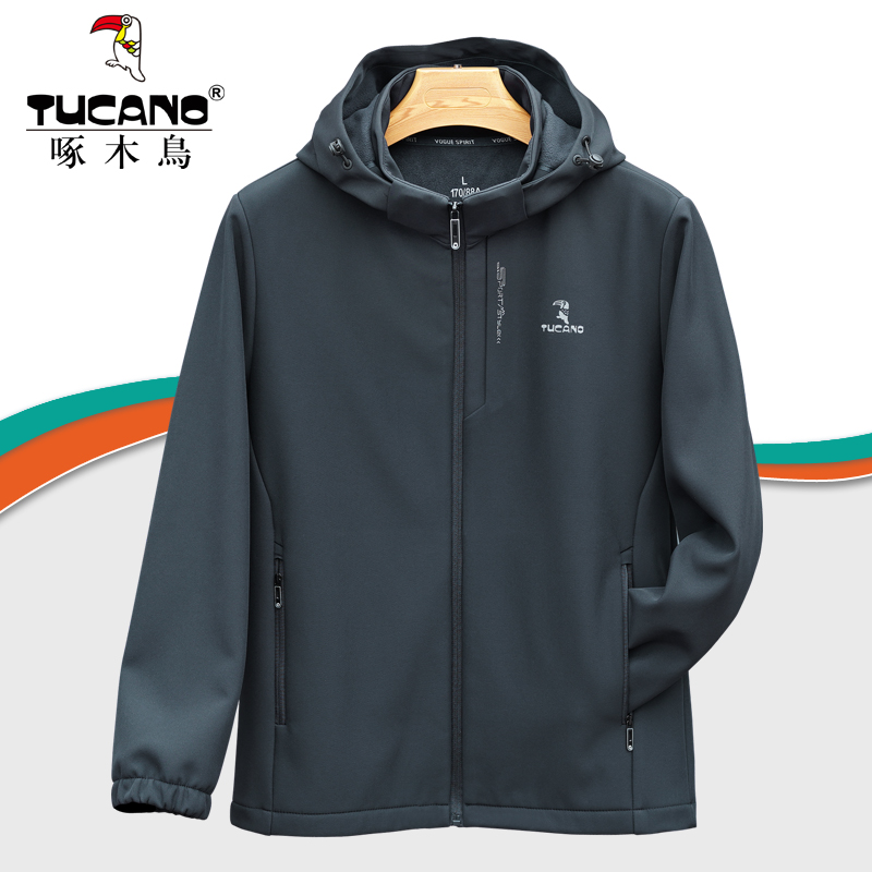 TUCANO/啄木鳥春秋季中老年防风衣 休闲保暖衣 透气防水外套