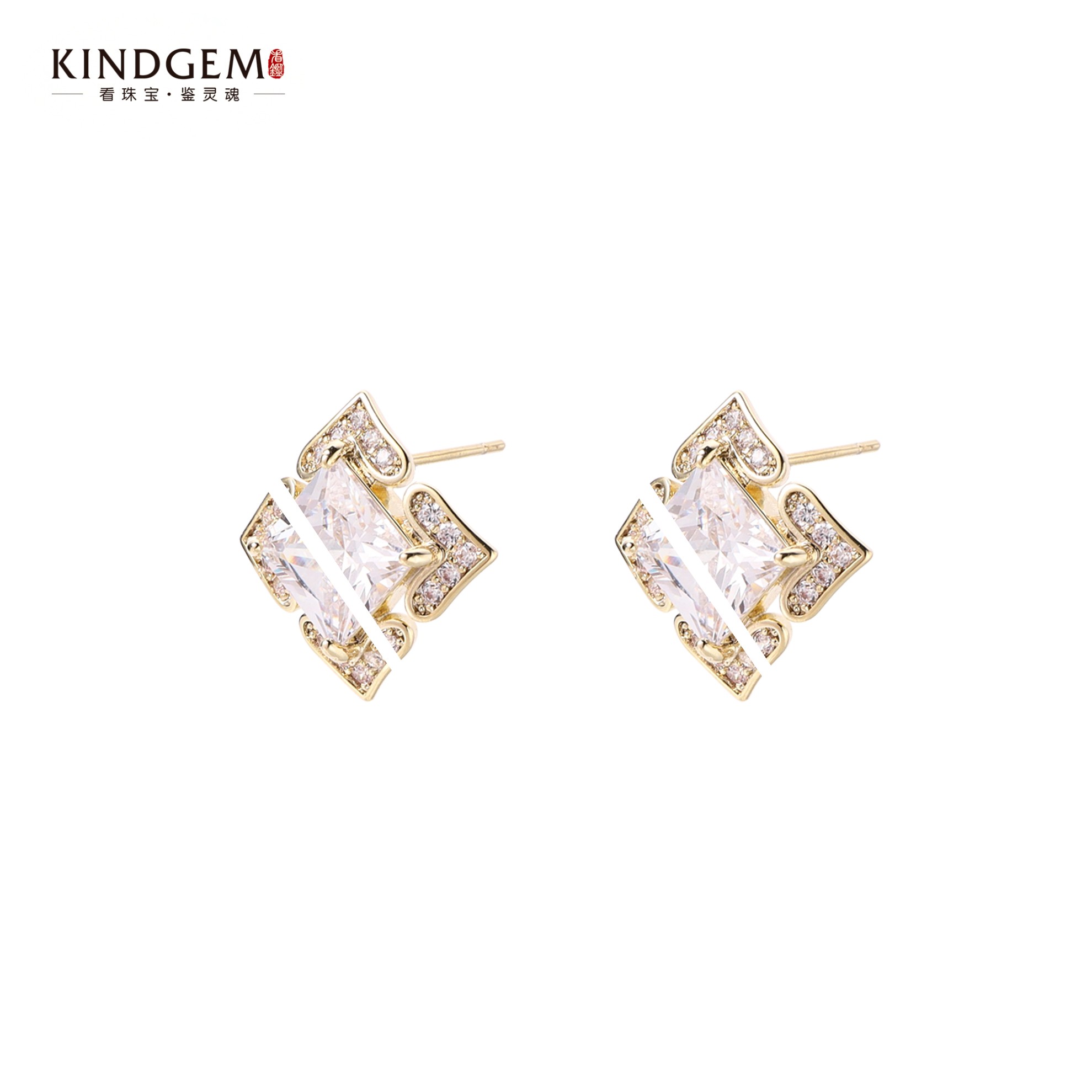 看鉴 铜合金耳饰 AD53XFPC-23246小众个性新款轻奢气质时尚耳环