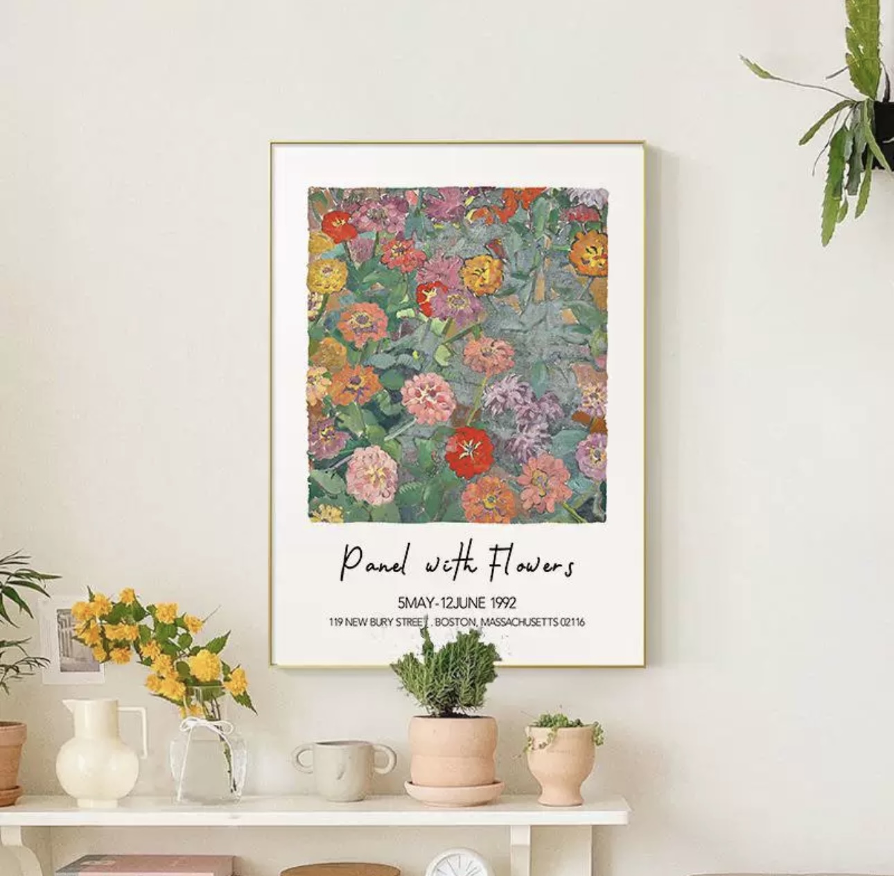 梵高玫瑰花客厅玄关肌理板画抽象装饰画手工快递下单发货图案