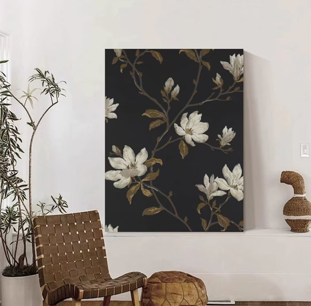 时来运转温馨治愈客厅玄关向日葵肌理板画抽象装饰画餐厅装饰画