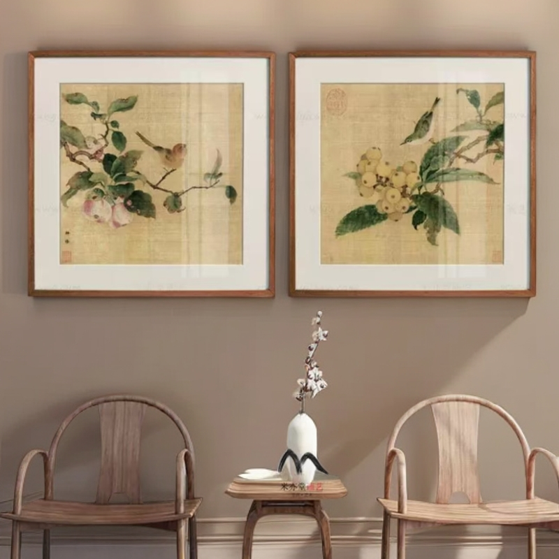 名家经典画中古风黑白灰法式复古简约风肌理板画客厅卧室餐厅走廊