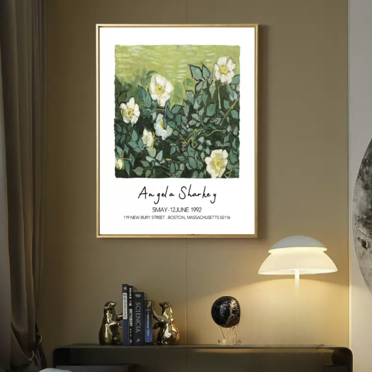 梵高绿色玫瑰客厅玄关肌理板画抽象装饰画手工快递下单发货图案