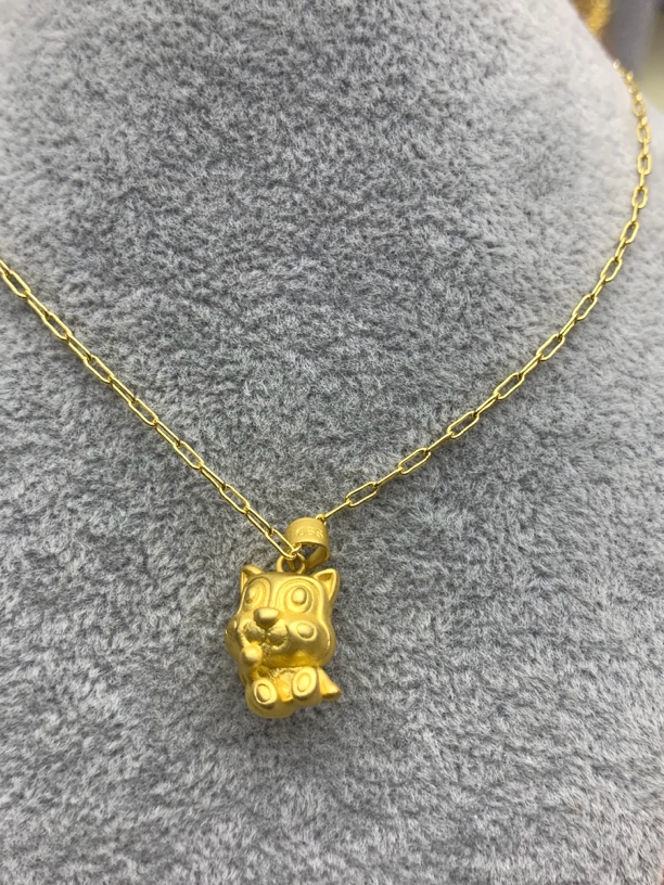 铜合金吊坠 新款可爱猫咪项链女个性简约时尚百搭吊坠锁骨链坠链