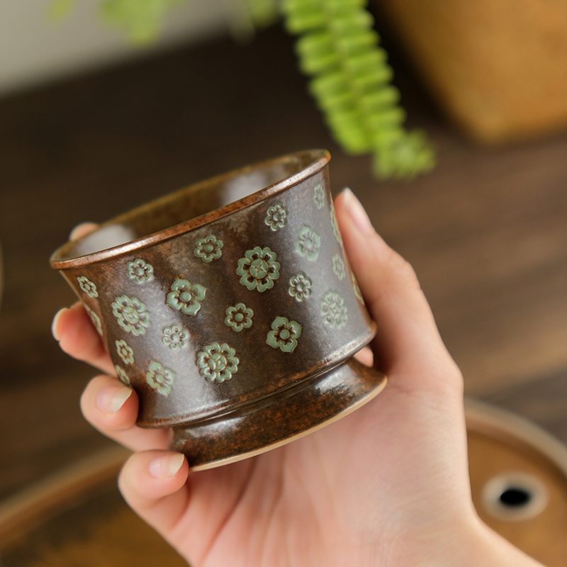 壶尔摩斯《宝相万花》大捧杯茶具复古家用陶瓷主人杯创意150cc