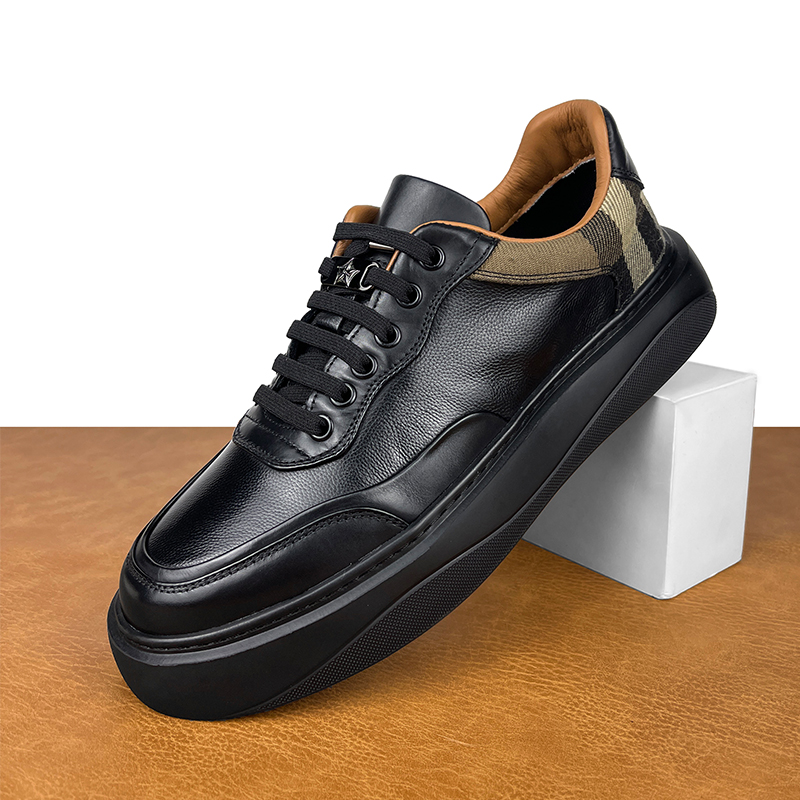 板鞋男2025春秋新款真皮柔软透气舒适防滑鞋时尚运动鞋轻便男潮鞋