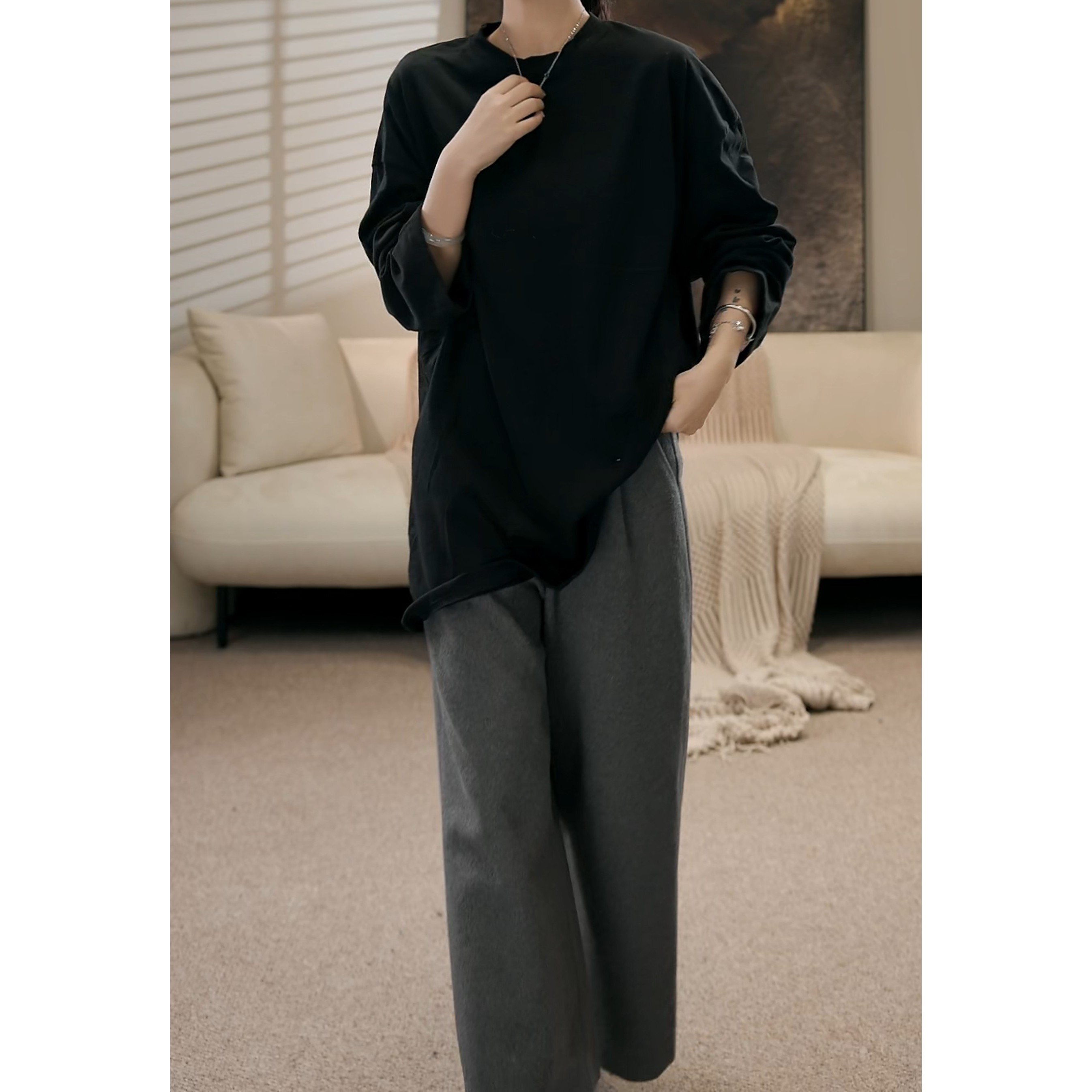 卢尚原创静版简约大T恤8205