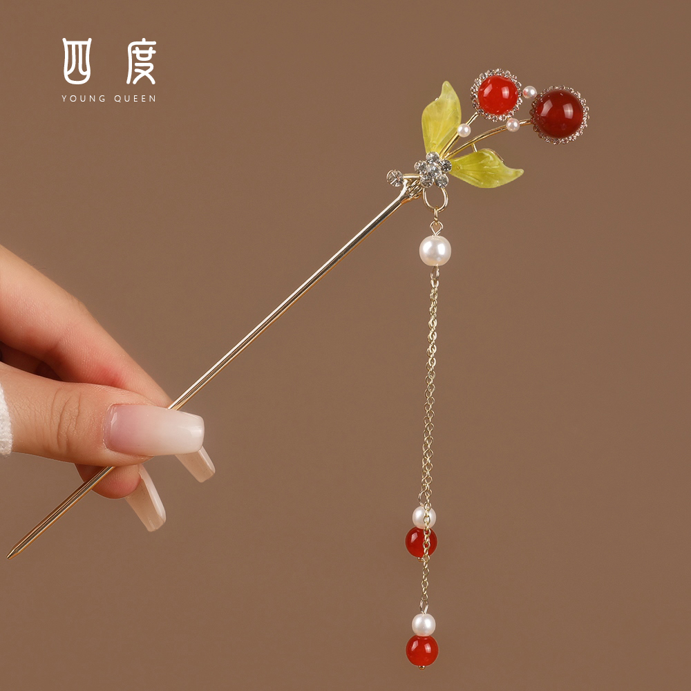 旗袍气质百搭头饰发饰古风简约步摇国风发簪子超仙优雅复古盘发簪