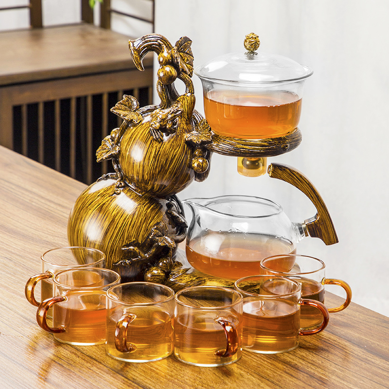 高档懒人磁吸玻璃2025新款茶具套装高端全套家用半自动泡茶壶茶杯