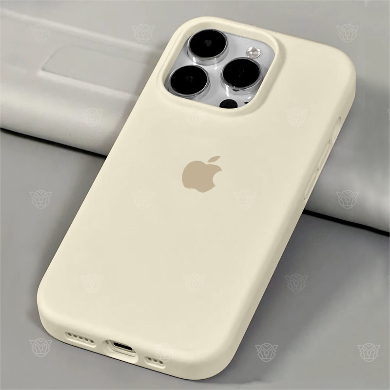 古董白苹果14ProMax手机壳液态硅胶iPhone15全包13防摔12耐脏11软