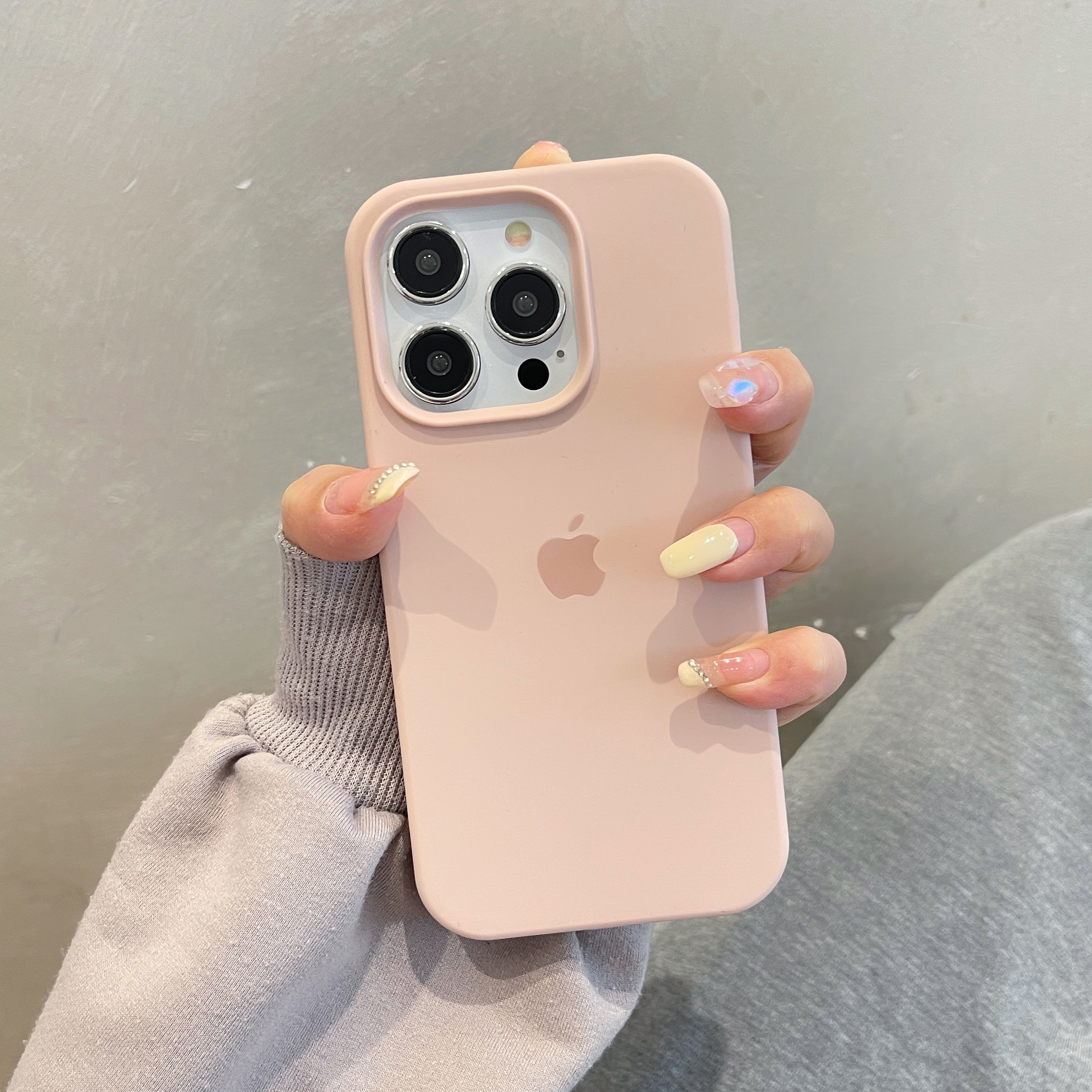 砂粉苹果14手机壳iPhone13全包12pro/max液态硅胶11软x/xsmax女xr
