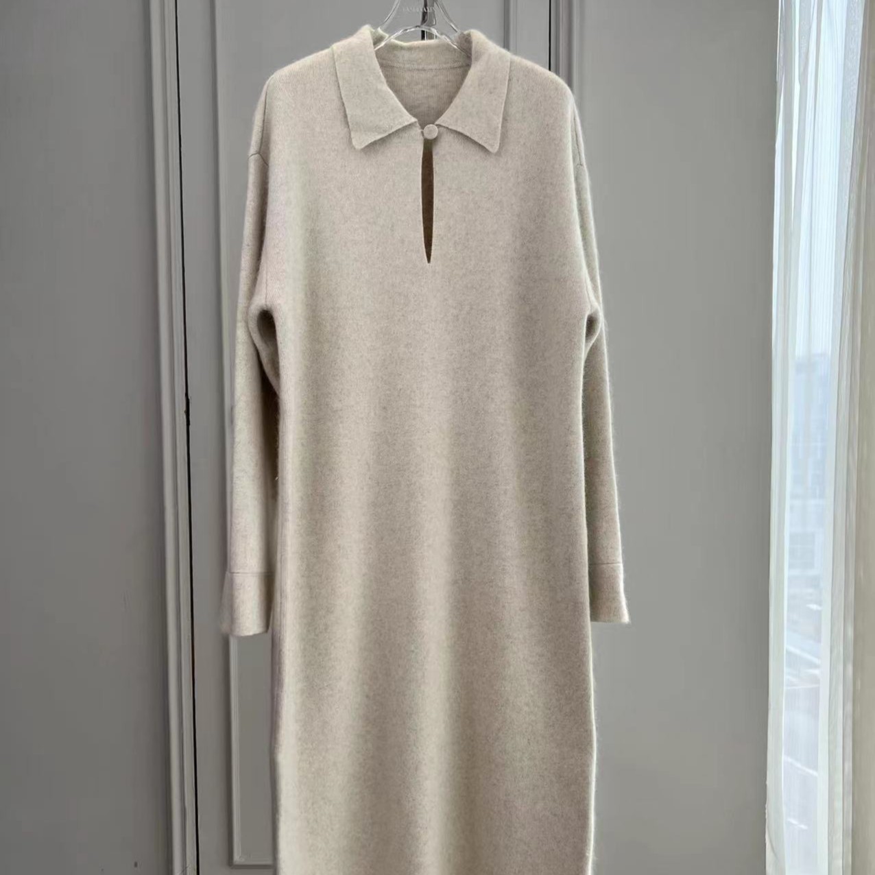 无品牌简约时尚气质针织连衣裙5040