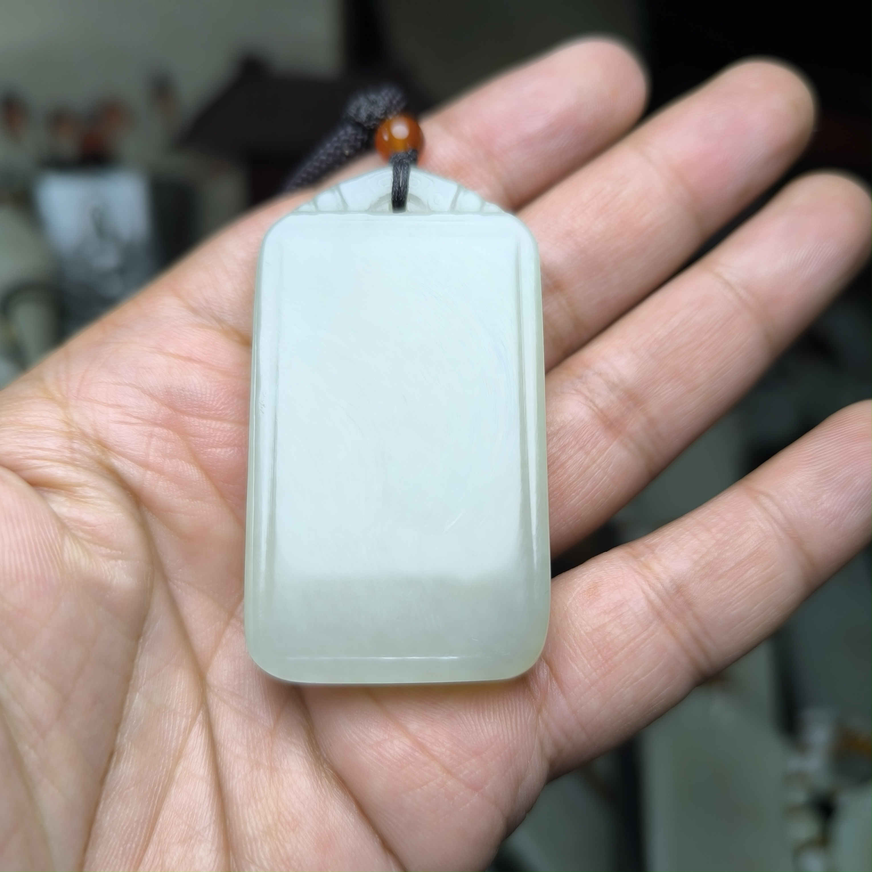 和田玉平安无事牌