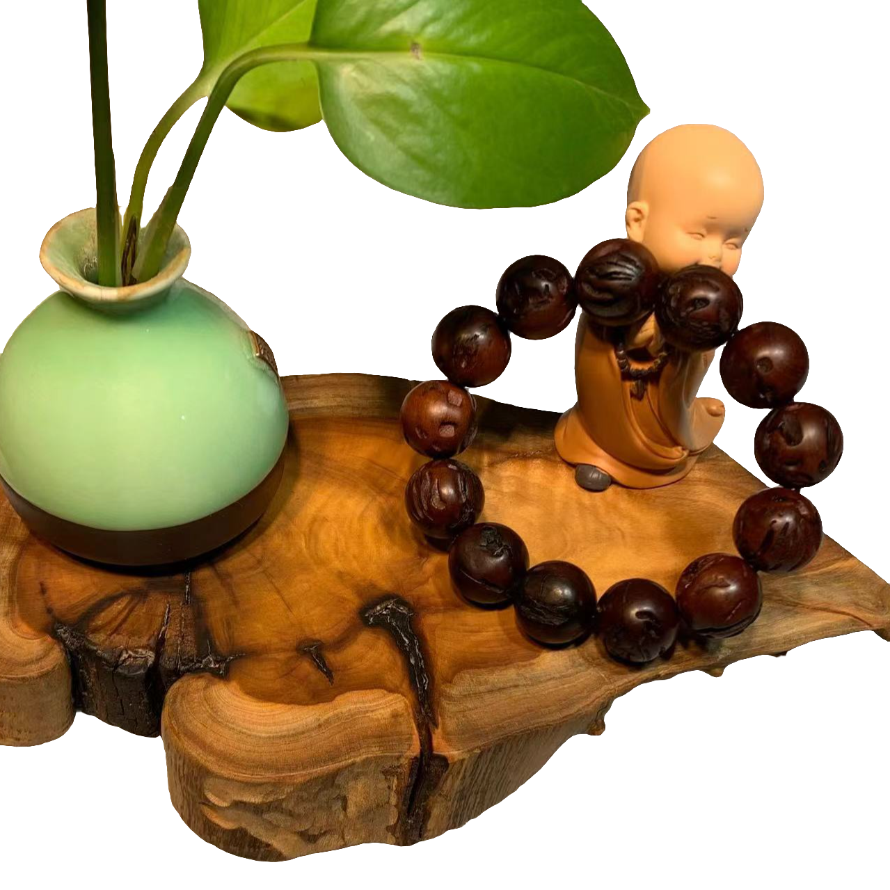 创意百年雷击老枣木随型手把 底座 （直播间截图为准）家具辅料