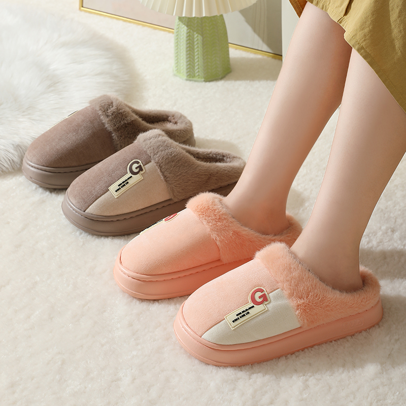 EVA底毛口棉拖鞋冬季女居家男情侣款室内外保暖厚底棉拖鞋家用