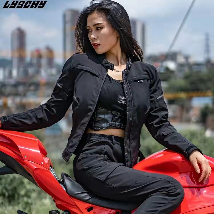 雷翅冬季女款骑行服摩托车旅行长途机车服防摔保暖防水拉力服四季