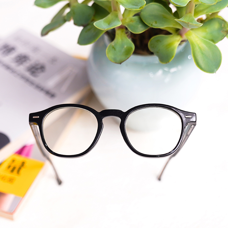 明星复古同款水晶石老花镜复古板材经典黑框老花眼镜刘德华余文乐