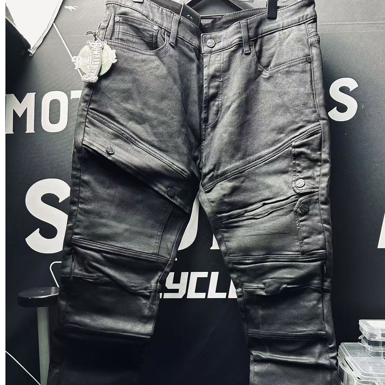 全新BOMBARDIERS四季摩托车牛仔裤