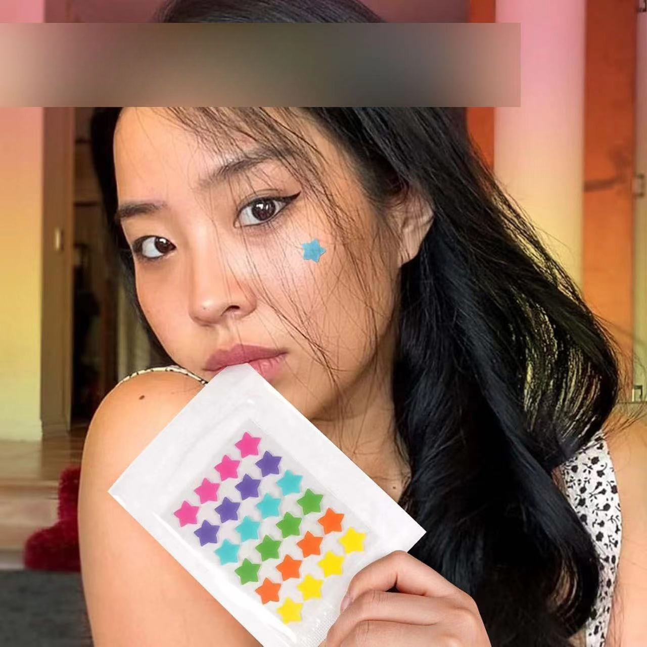 水胶体贴纸透明彩色多巴胺星星贴隐形痘贴贴片创意汽车贴纸