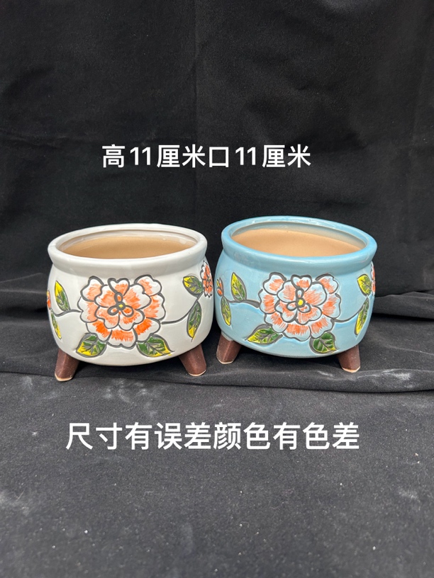 48号  精品浮雕多肉花盆，透气好，外观美，一组2️⃣个