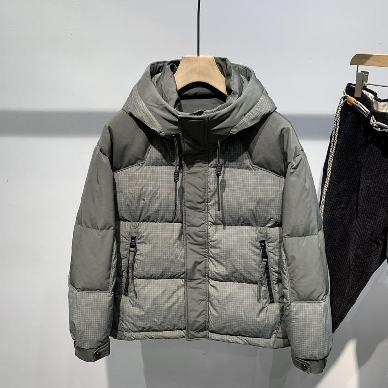 男士羽绒服潮牌韩版羽绒服男士2023冬季保暖白鸭绒羽绒外套青年羽
