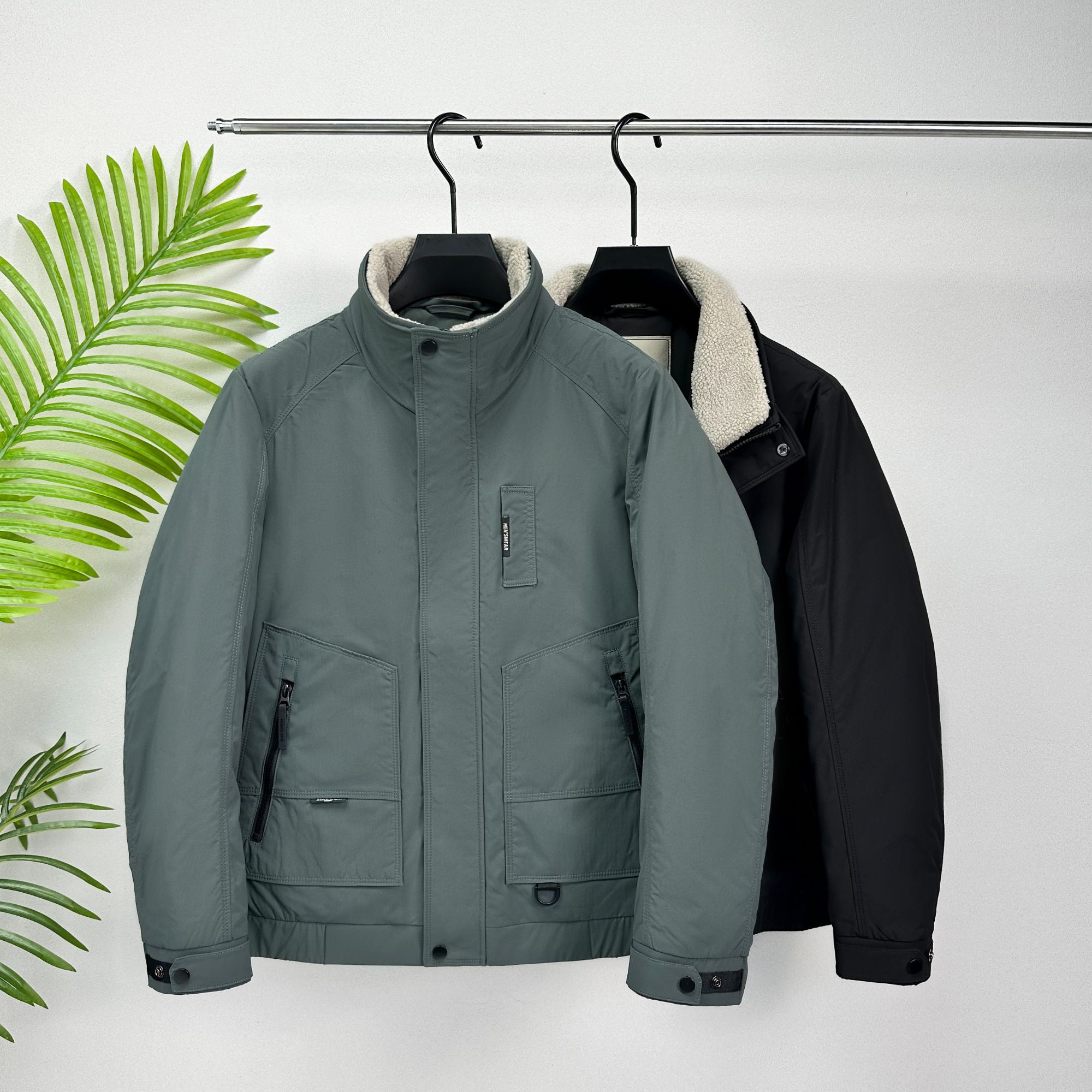 【巴尔赫】冬季男士高端轻奢时尚加厚保暖毛领拼接羽绒服外套23107