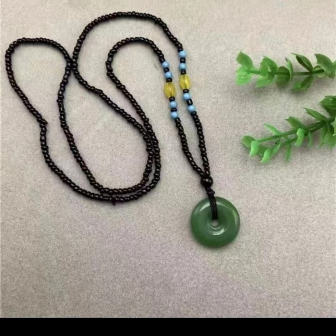 非金属仿珍珠吊坠 吊坠绿色复古国风挂坠镶嵌手工时尚精美
