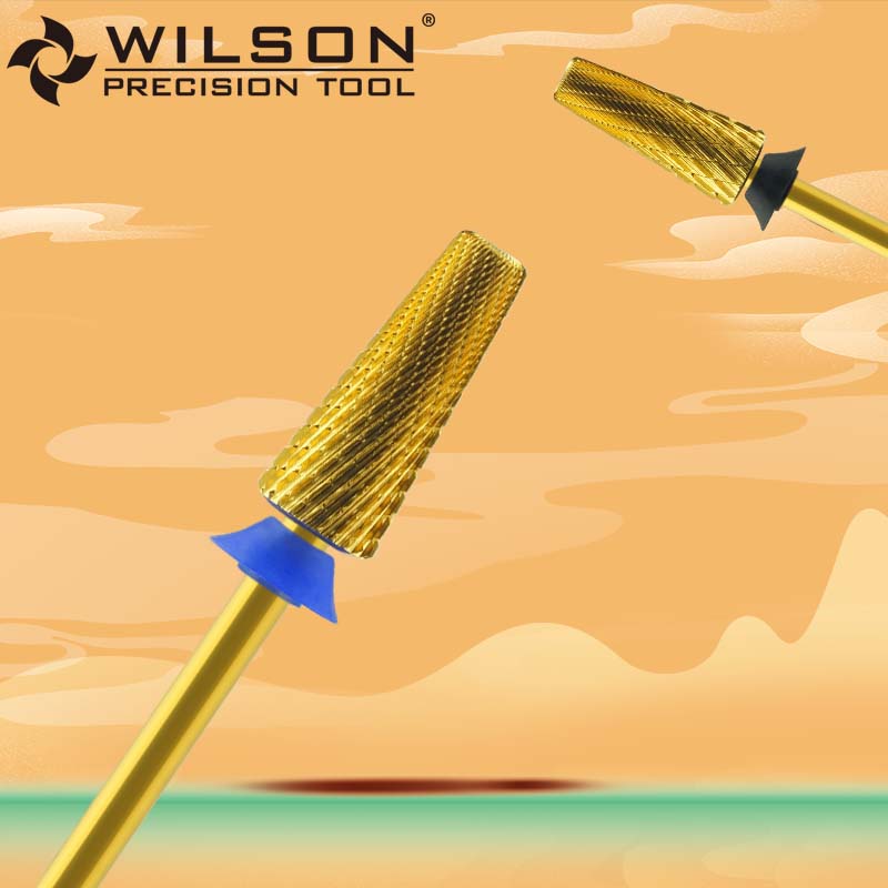 惠而顺 美甲卸甲磨头五合一组合磨头-6.0镀钛-硬胶底胶搭配