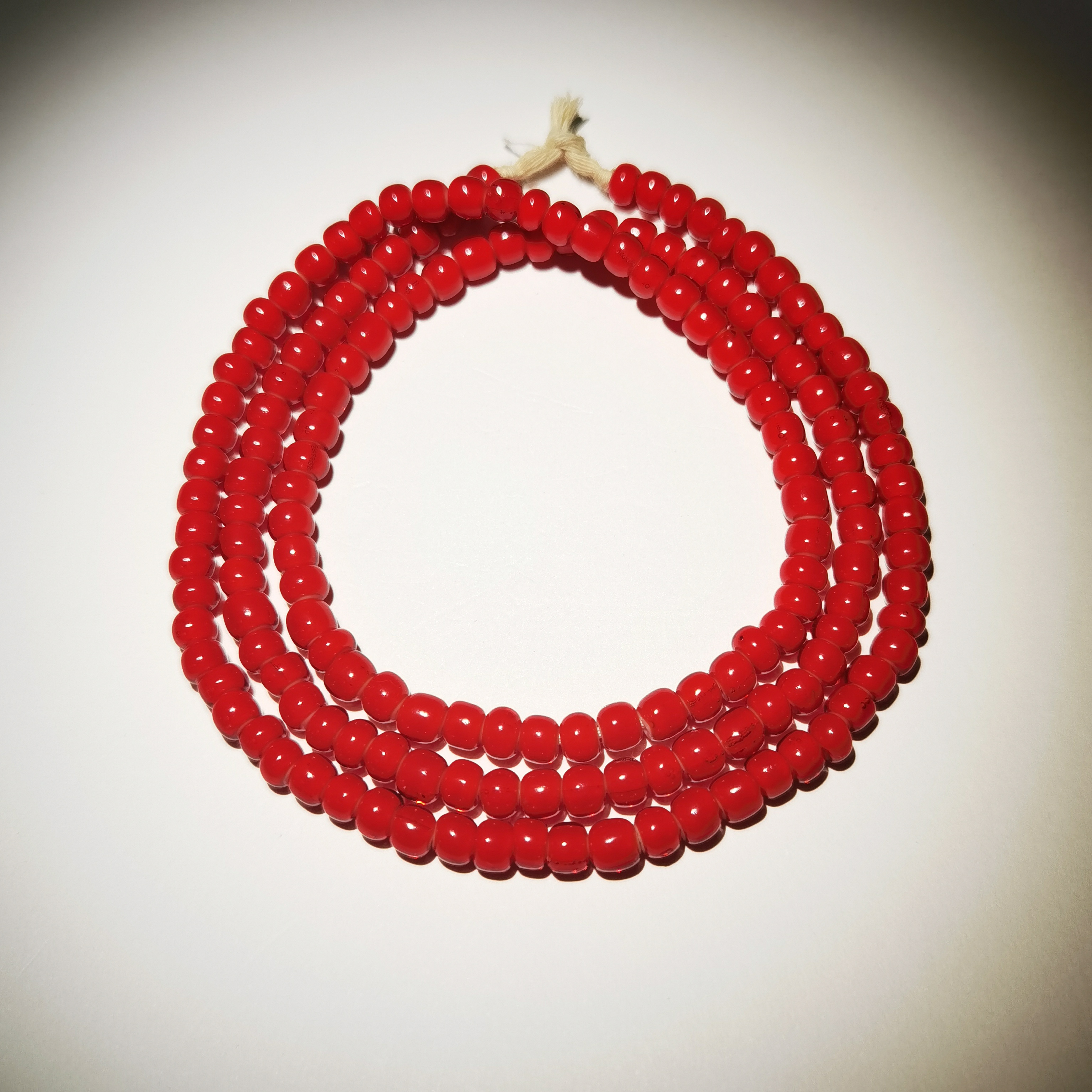 木土堂 | 精品宽5mm高桥吾郎白芯老红琉璃珠男女同款佛珠念珠