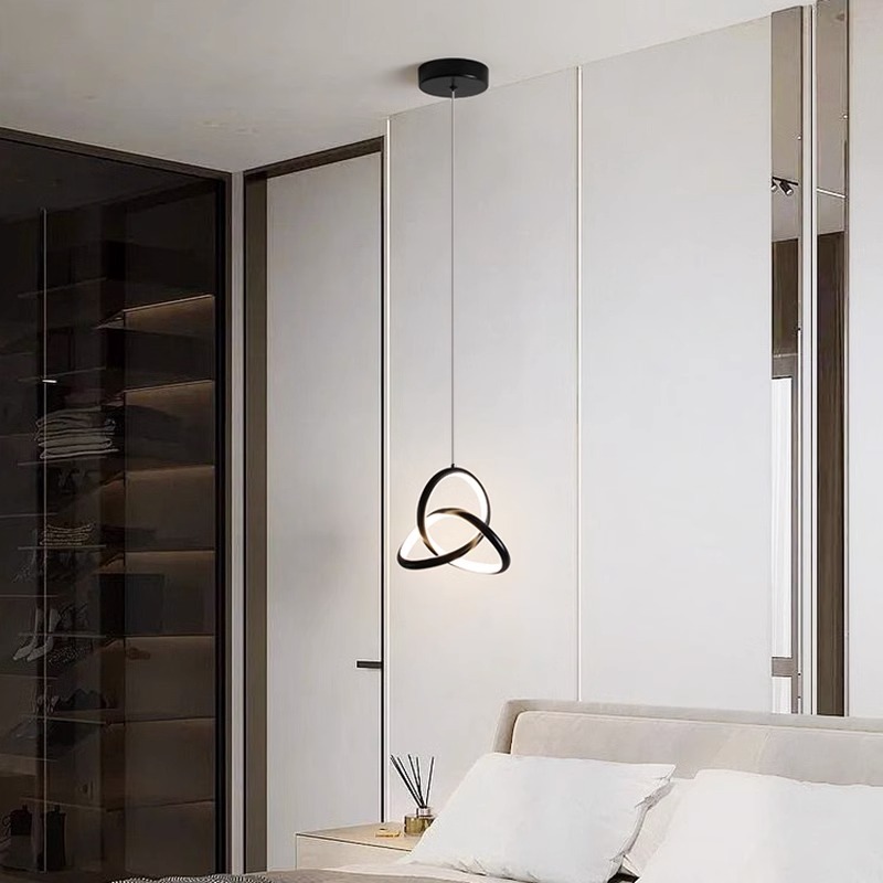 卧室极简艺术小吊灯床头吊线灯现代简约玄关过道走廊背景墙氛围灯