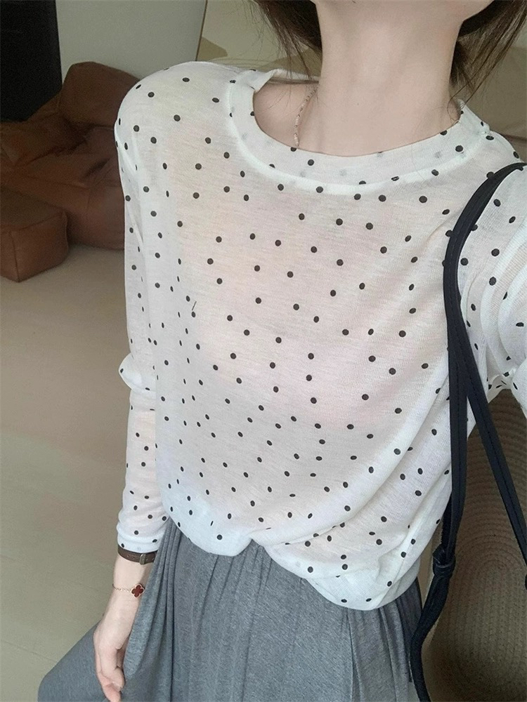 米蓝家波点可防晒长袖009