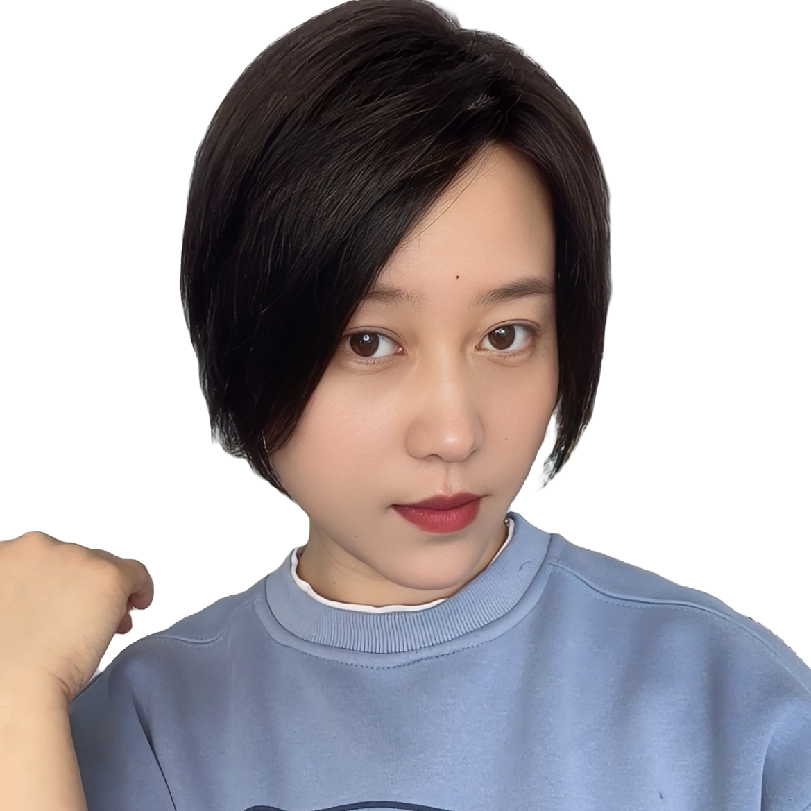 15厘米轻薄透气女士一片式假发补发片柔顺发根发梳头顶真发假发片