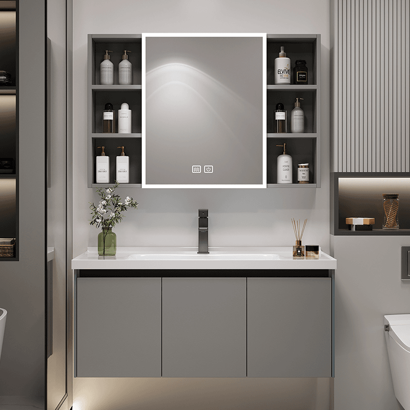 卫生间时尚防水浴室柜陶瓷一体盆卫浴柜洗手台柜组合洗漱洗脸盆