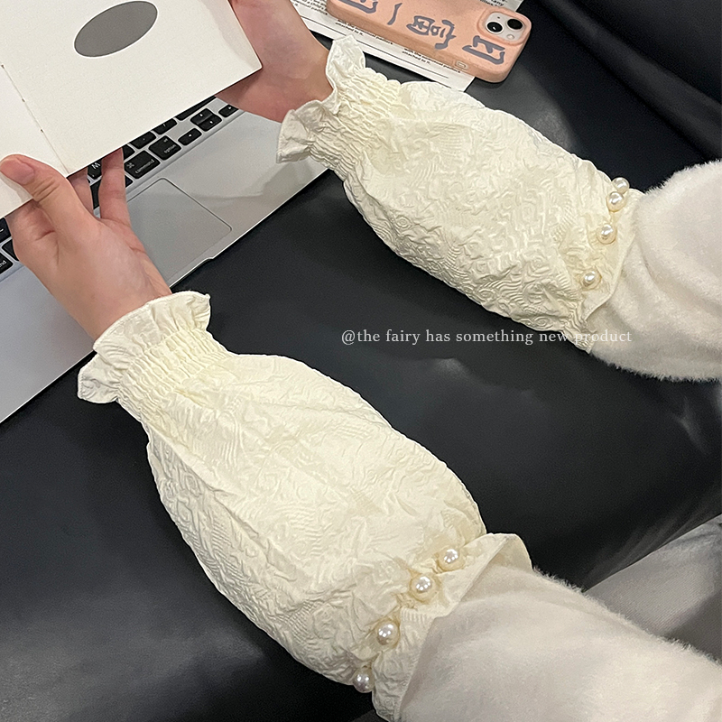 短款袖套女2023新款办公室上班工作防脏服袖子套袖秋冬护袖头