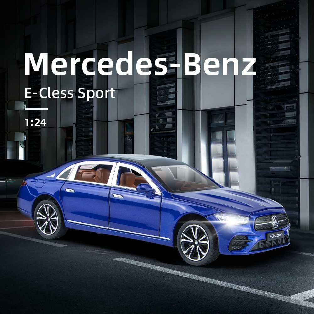 奔弛E300L合金车模型仿真汽车模型玩具车1:24精致收藏摆件礼品
