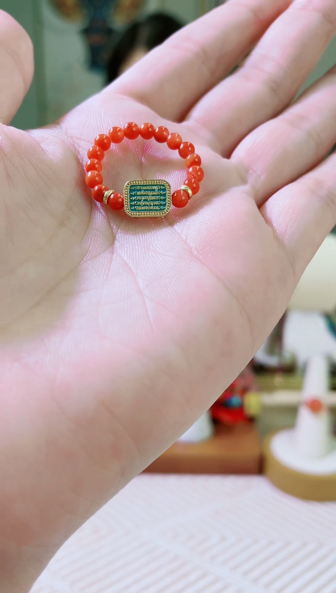 【闪购商品】南红玛瑙戒指银S925镶嵌南红五条戒子