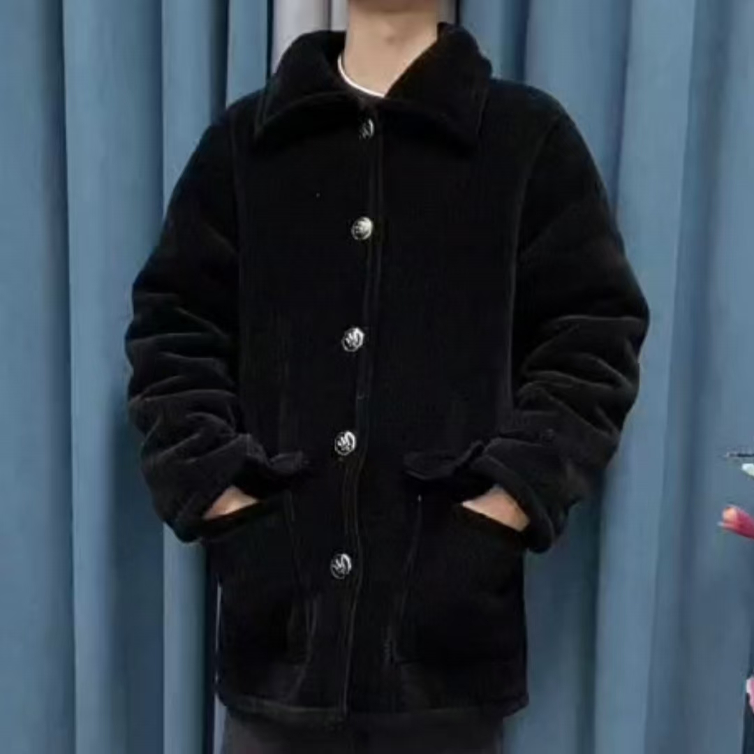 加绒加厚家居服冬季加绒保暖男士休闲服