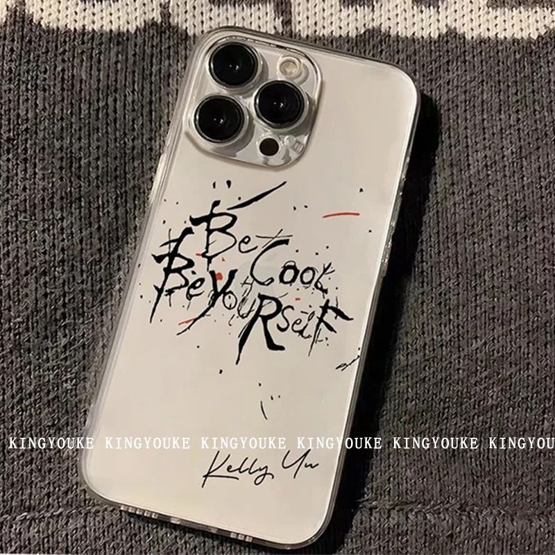于文文手写iPhone14/15promax手机壳11简约xs/xr小众13/12pro透明