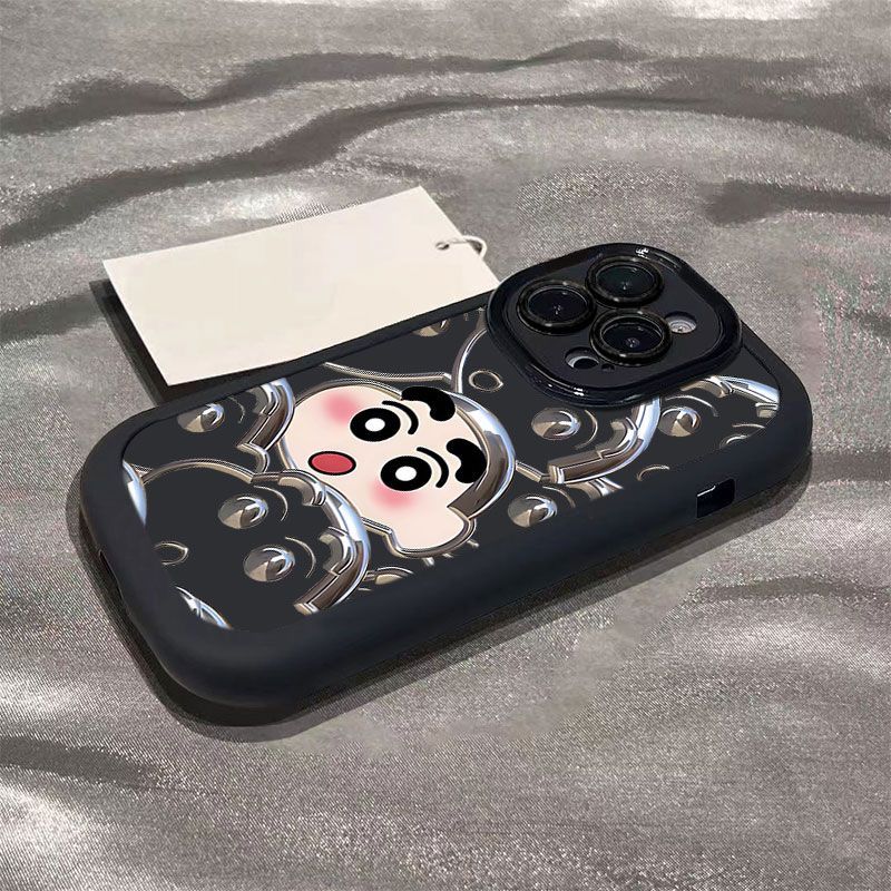 可爱小新苹果12/11手机壳iPhone15/14promax卡通13新款xr/xs防摔8