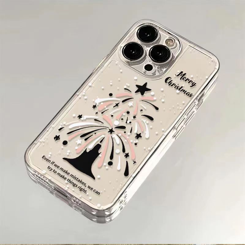 烟花圣诞树iPhone13Pro手机壳苹果15/14promax软壳xr透明11/12Pro