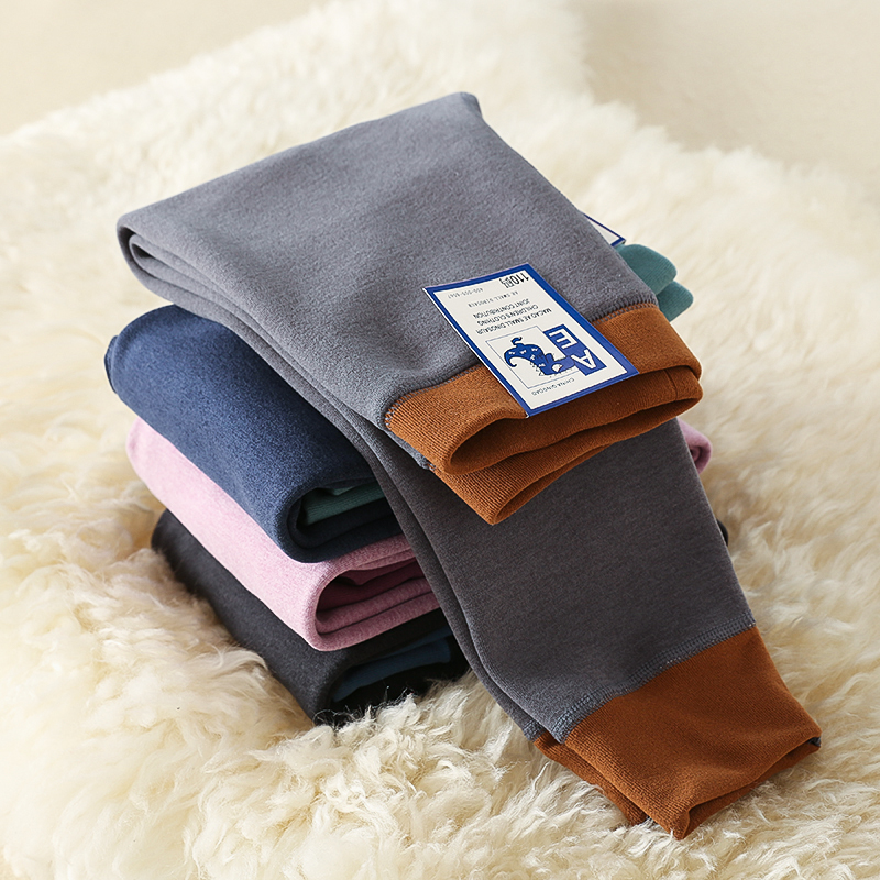 儿童蚕丝绵羊毛加绒保暖裤加厚家居裤中大童内穿裤冬季470g/㎡