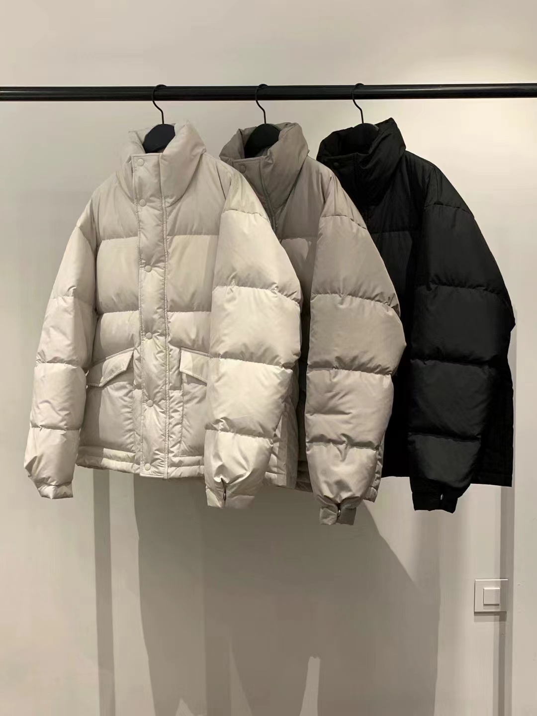 obj新款休闲百搭中款羽绒服外套