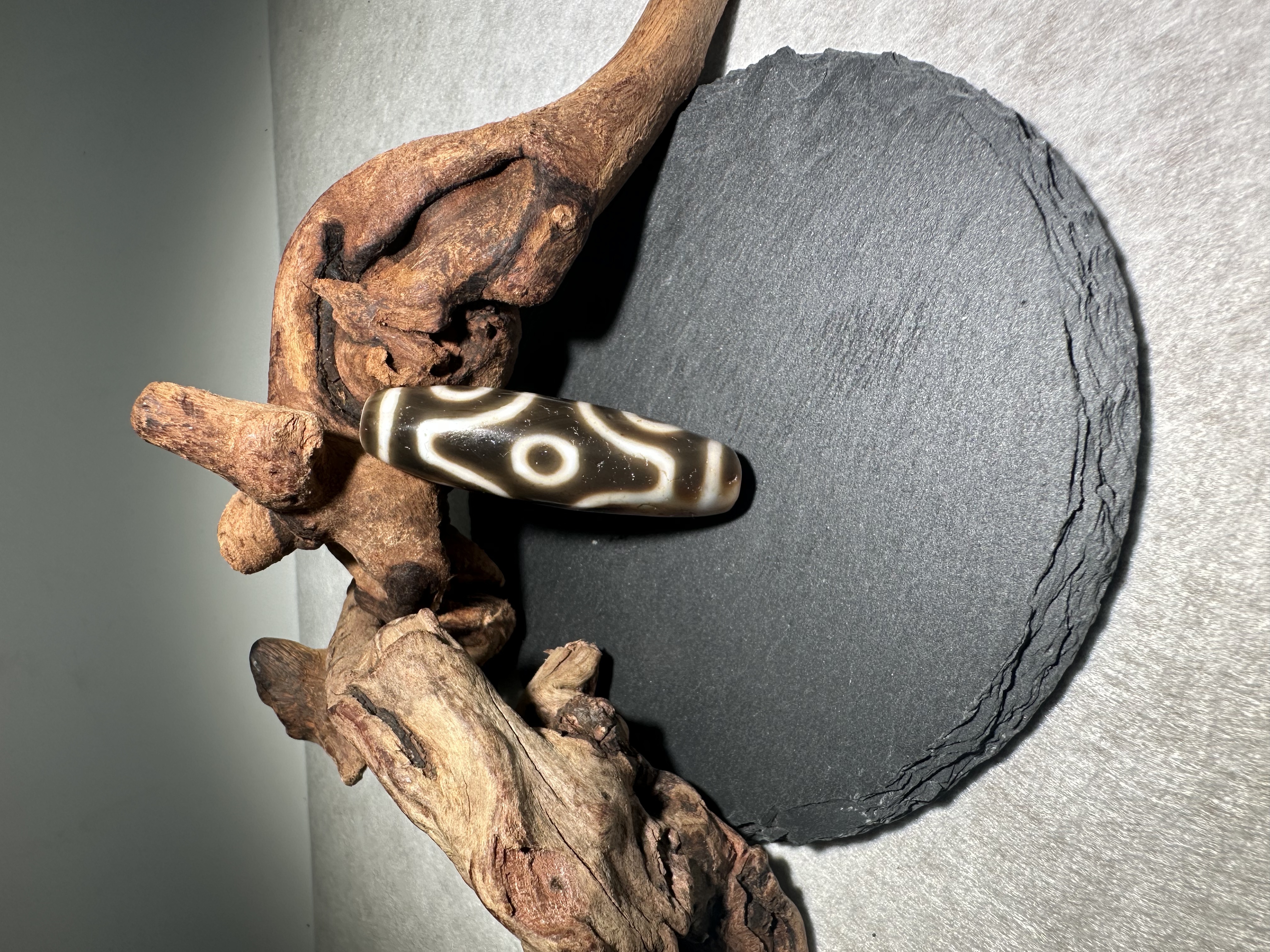 蔓臧丨莫希金刚十字六眼纯手工结晶化韵味儿十足钙化料玛瑙珠