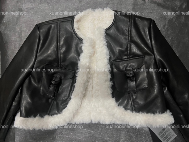 清仓NO退NO换 ！原价539  皮毛一体羊羔毛短款外套