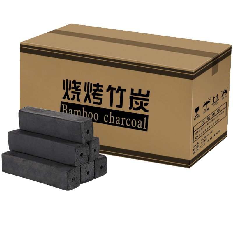 烧烤碳家用无烟碳速燃烤火炭环保竹炭块果木炭烧烤炉燃烧整箱批发