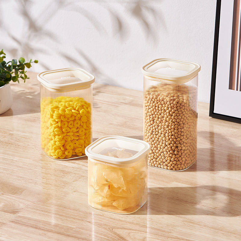 【爆款返厂】EKCO流苏密封储物罐3件套透明家用防潮大号带盖食品罐