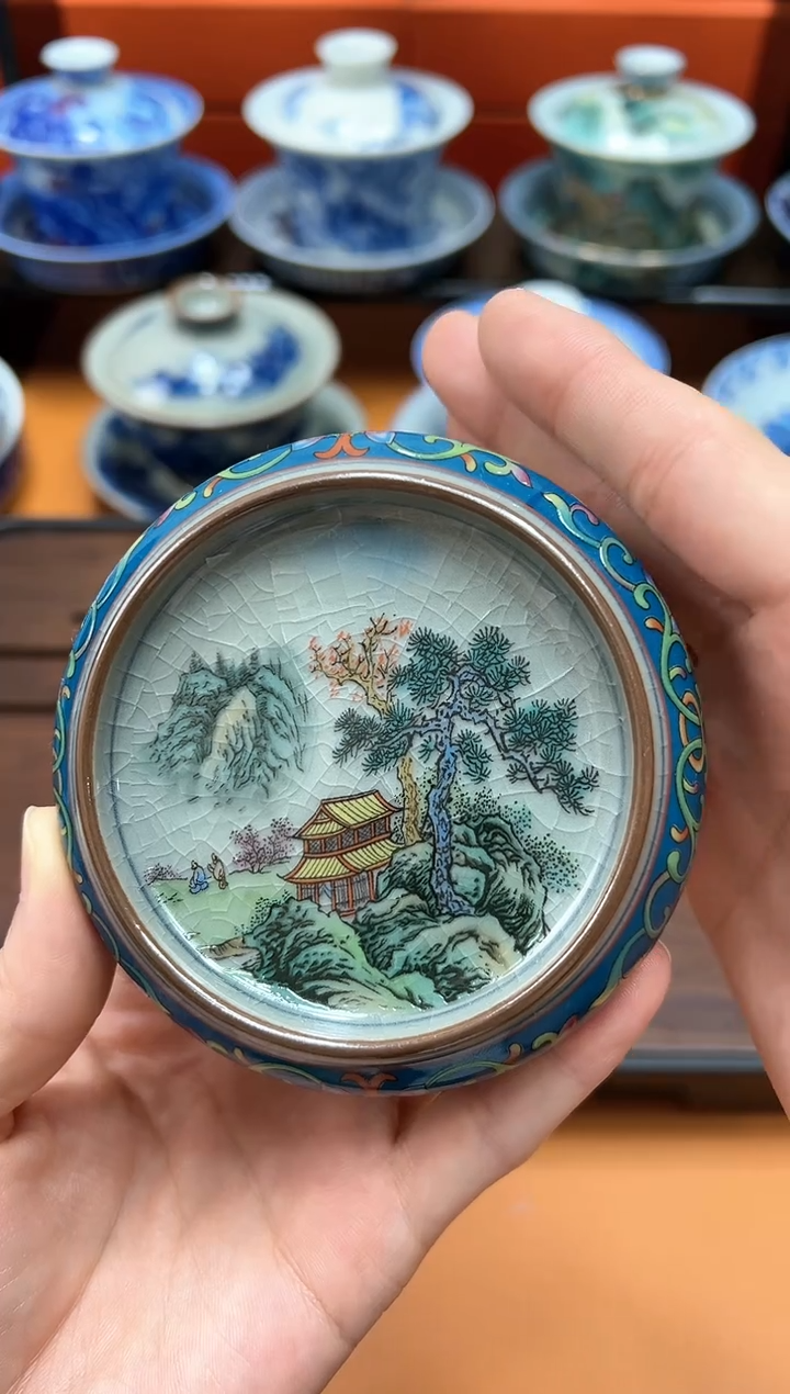 【闪购商品】陶瓷杯老陶泥新山水杯垫