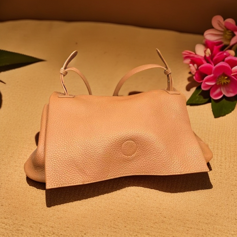 牛皮荔枝纹单肩包 简约百搭轻奢时尚女士真皮复古小众小包包斜跨