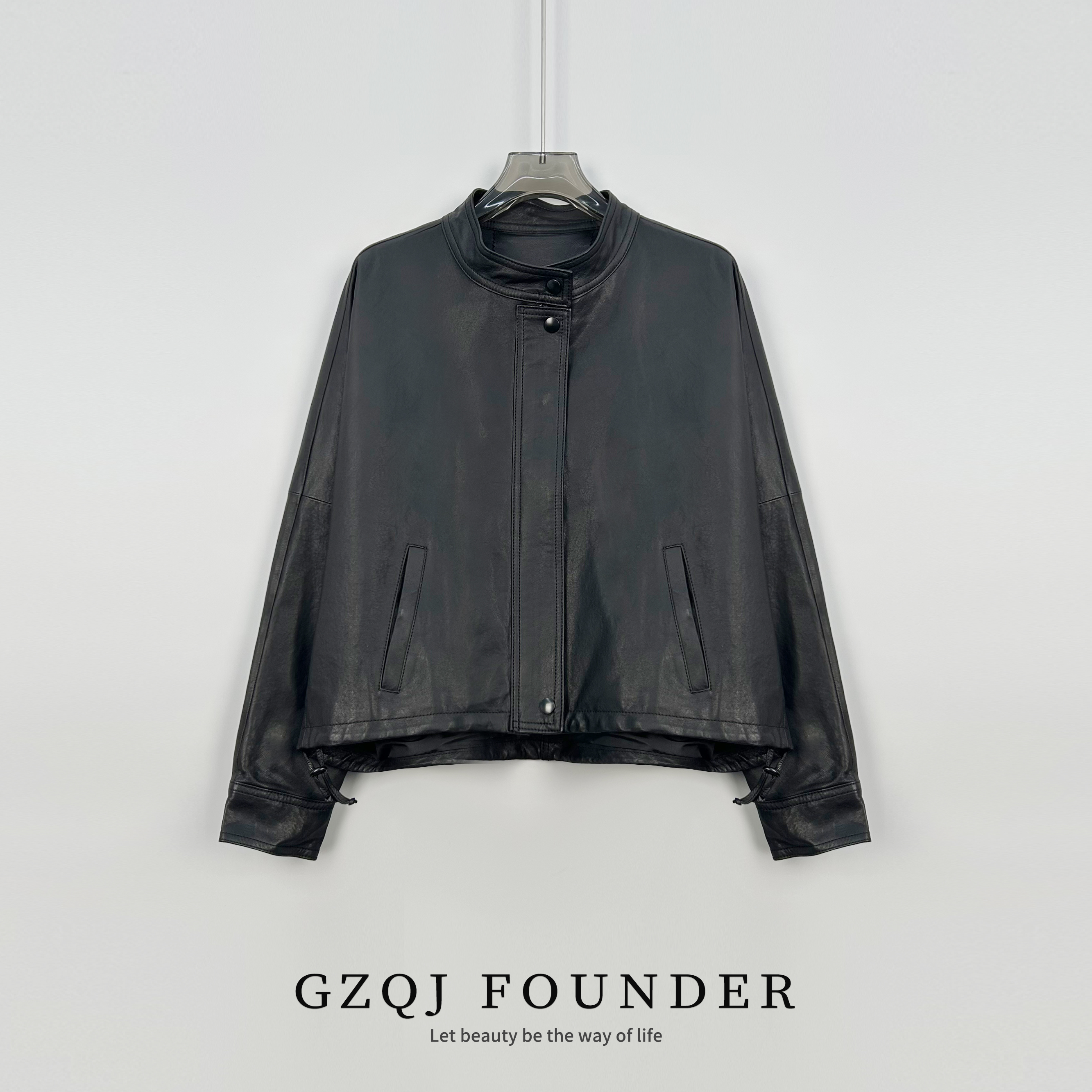 广州琴姐【初恋密码】高级感轻奢黑色外套 2307（瑕）