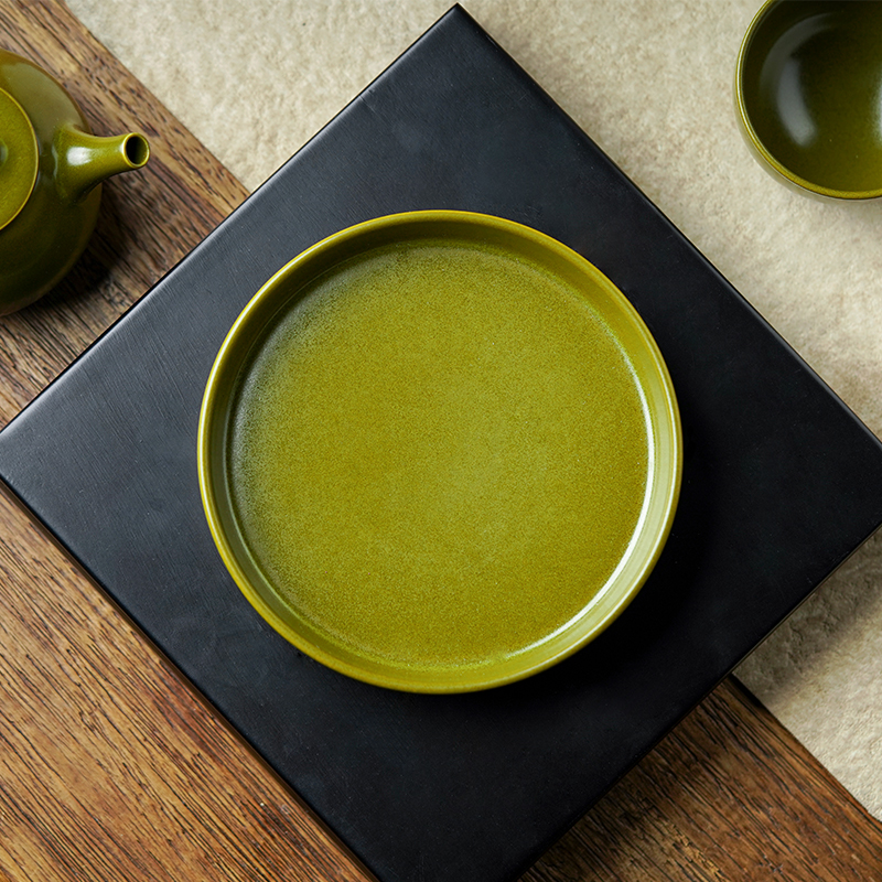 景德镇陶瓷颜色釉茶叶末手工壶承