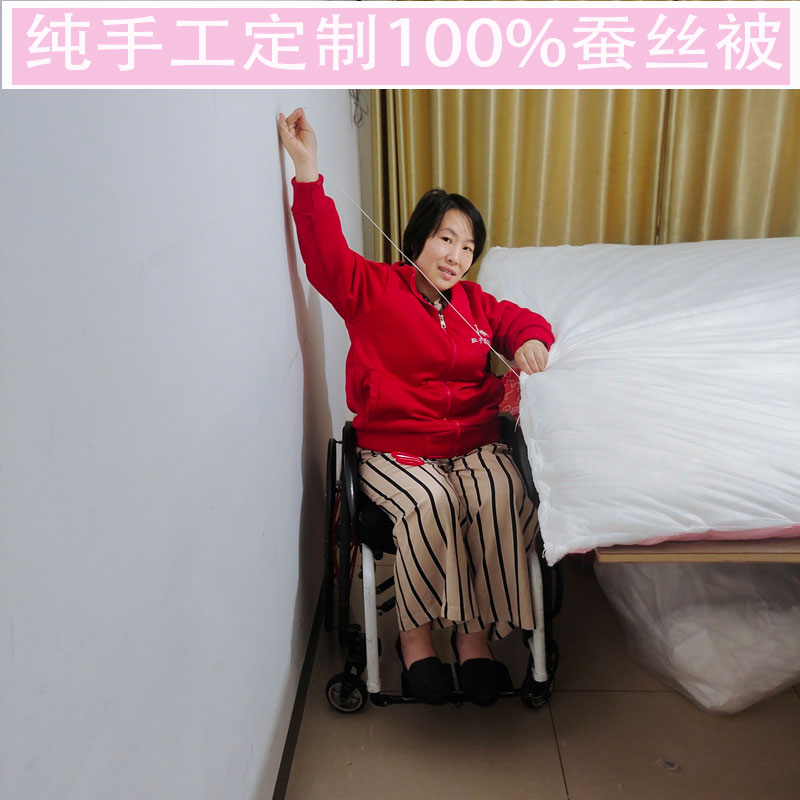 肚子缝纫姐双宫桑蚕丝子母被二合一高端奢华冬被长长丝加厚冬被芯